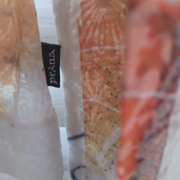 prAna Breathe Long Sleeve Burnout Top Women’s Large Boho Graphic Yoga Shirt USA - Picture 5 of 7